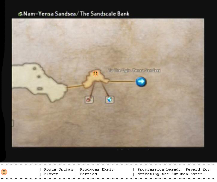 Nam-Yensa Sandsea reference map