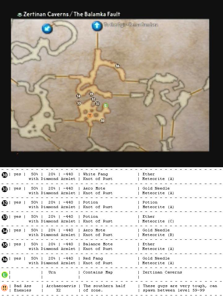 Zertinan Caverns map 7
